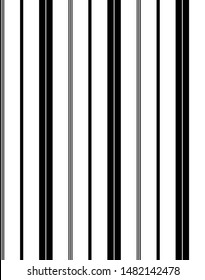Stripe seamless pattern with black and white colors vertical parallel stripes.Vector abstract background.