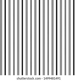 Stripe seamless pattern with Black and White colors vertical parallel stripes.Vector abstract background.