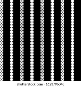 Stripe seamless pattern with Black and White colors vertical parallel stripes.Vector abstract background.