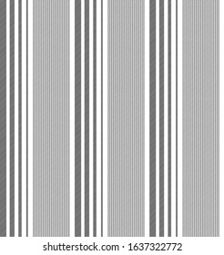 Stripe seamless pattern with Black and White colors vertical parallel stripes.Vector stripe texure abstract background.