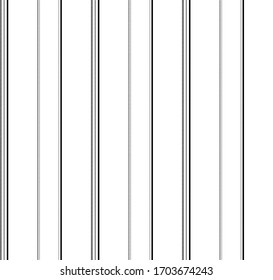 Stripe seamless pattern with Black and white colors vertical parallel stripe.Vector abstract background.