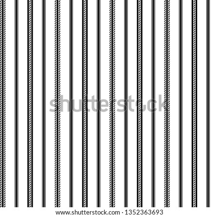 Stripe seamless pattern with Black and white colors vertical parallel stripes.Vector stripe abstract background.