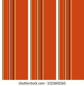 Stripe seamless pattern with Black, Yellow , Orange and White colors vertical parallel stripes.Vector abstract background.