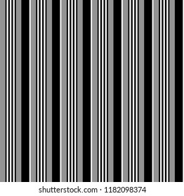 Stripe seamless pattern with black,grey and white colors vertical parallel stripe.vector abstract background.