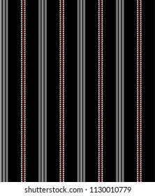 Stripe seamless pattern with black,red and grey vertical parallel stripe.vector stripes pattern abstract background.