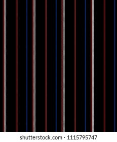 Stripe seamless pattern with black,white and red vertical parallel stripe.abstract background.