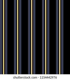 Stripe Seamless Pattern With Black,yellow And Blue Colors Vertical Parallel Stripes.Vector Abstract Background.