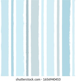 Stripe seamless pattern, blue baby watercolor striped background, childish pastel brush strokes. vector grunge stripes, marine paintbrush line backdrop