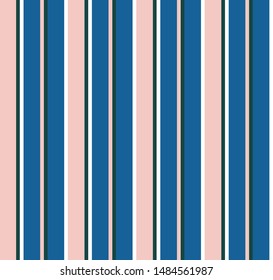 Stripe seamless pattern with Blue, Green, Pink and white colors vertical parallel stripes.Vector abstract background.