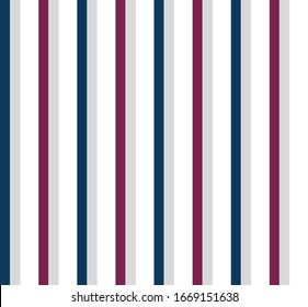 Stripe nahtloses Muster mit Blau, Maron, Grau-Weiß-Farben senkrechte parallele Streifen.Vektorillustration abstrakter Hintergrund.