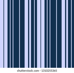 Stripe seamless pattern with blue tone colors vertical parallel stripes.Vector abstract background.