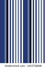 Stripe seamless pattern with Blue tone colors and White vertical parallel stripes.Vector abstract background.