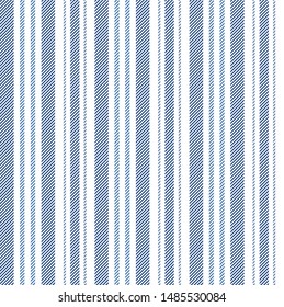 Stripe seamless pattern with Blue tone and White colors vertical parallel stripes.Vector abstract background.