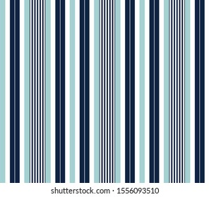 Stripe seamless pattern with Blue tone colors and White Colors vertical parallel stripes.Vector stripe pattern abstract background.