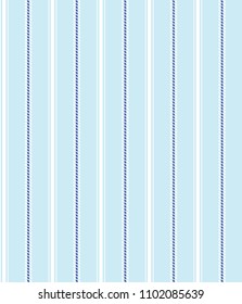 Stripe seamless pattern with blue and white vertical parallel stripe.