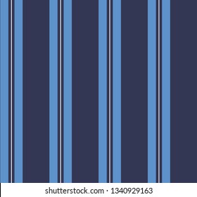 Stripe seamless pattern with blue and white colors vertical parallel stripes.Vector abstract background.