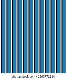 Stripe seamless pattern with blue and white colors vertical parallel stripes.Vector abstract background.