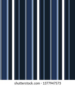 Stripe seamless pattern with blue and white colors vertical parallel stripes.Vector stripe pattern abstract background.