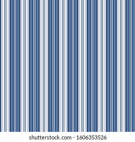 Stripe seamless pattern with classic blue and white colors vertical parallel stripes.Vector stripe pattern abstract background.