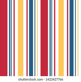 Stripe seamless pattern with colorful colors vertical parallel stripes.Vector abstract background.