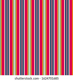 Stripe seamless pattern with colorful colors vertical parallel stripes.Vector abstract background.