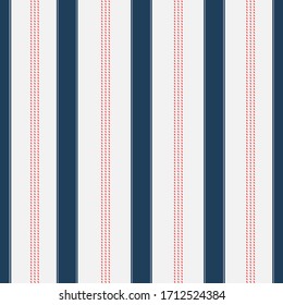 Stripe seamless pattern colors (navy blue , red) vertical parallel for shirt printing,clothes, dresses, tablecloths, blankets, bedding, paper,quilt,fabric and other textile products. Vector illustrati