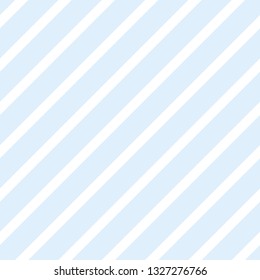 Stripe seamless pattern in geometric style. Diagonal pastel line shapes in blue color on white background. Classic geometric wallpaper.