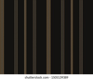 Stripe seamless pattern with Gold and Dark grey colors vertical parallel stripes.Vector abstract background.