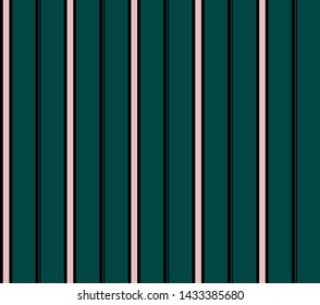 Stripe seamless pattern with Green, Black and Pink colors vertical parallel stripes.Vector stripe abstract background.