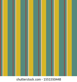 Stripe seamless pattern with Green, Yellow and Red vertical parallel stripes.Vector stripe pattern abstract background.