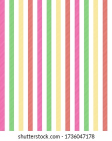Stripe sin fisuras con・020ฺ Color rosa, verde, amarillo, naranja y blanco rayas paralelas verticales.Fondo abstracto vectorial.