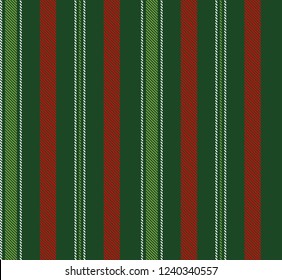 Stripe seamless pattern with green,red and white vertical parallel stripes.Christmas and New year concept.Vector illustration.