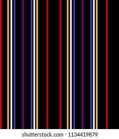 Stripe seamless pattern with multi colors vertical parallel stripe.Vector abstract background.