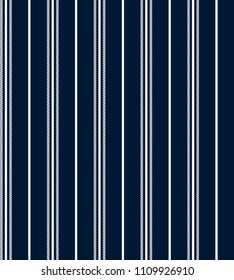 Stripe seamless pattern with navy blue and white vertical parallel stripe.abstract background.