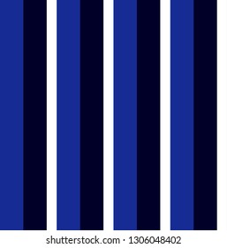 Stripe seamless pattern with 
Navy blue, Blue and white colors vertical parallel stripes.Vector background.