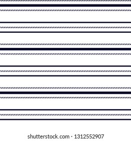 Stripe seamless pattern with Navy blue and white horizontal parallel stripes.Vector abstract background.