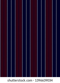 Stripe seamless pattern with Navy blue, Maroon and white colors vertical parallel stripes.Vector abstract background.