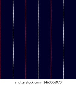 Stripe seamless pattern with Navy blue, White and Red colors vertical parallel stripes.Vector abstract background.