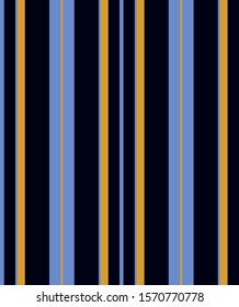 Stripe seamless pattern with Navy Blue, Yellow and Blue vertical parallel stripes.Vector abstract background.