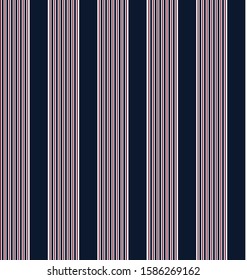 Stripe seamless pattern with Navy Blue, Blue, Red and white colors vertical parallel stripes.Vector abstract background.