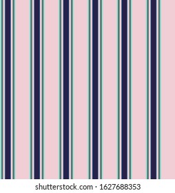 Stripe seamless pattern with Navy Blue, Pink and Green colors vertical parallel stripes.Vector stripe pattern abstract background.