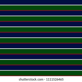Stripe seamless pattern. with navy blue,white,green and red horizontal stripes.abstract background.