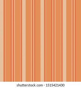 Stripe seamless pattern with Orange and Beige colors vertical parallel stripes.Vector stripe pattern abstract background.
