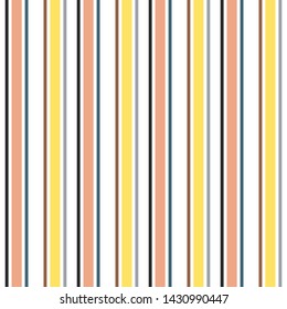 Stripe seamless pattern with orange,black and white vertical parallel stripes. Vector pattern stripe abstract background.
