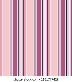 Stripe seamless pattern with pink tone and black colors vertical parallel stripe.Vector stripe abstract background.