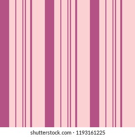 Stripe seamless pattern with pink tone colors vertical parallel stripe.Vector abstract background.