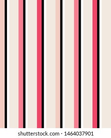 Stripe seamless pattern with pink tone and black colors vertical parallel stripes.Vector stripe abstract background.