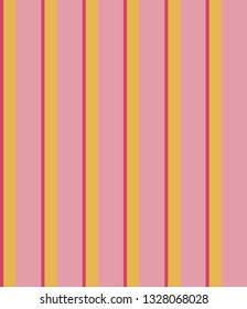 Stripe seamless pattern with Pink and yellow colors vertical parallel stripes.Vector illustration.