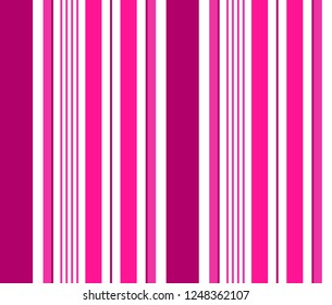 Stripe seamless pattern with Plastic pink and white colors vertical parallel stripes.Vector pattern stripe background.