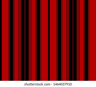 Stripe seamless pattern with Red and black colors vertical parallel stripes.Vector abstract background.